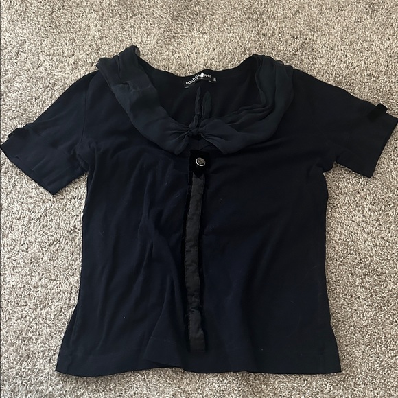 Dolce & Gabbana Cowl Neck Short Sleeve Top size S/M Blouse Formal - Picture 4 of 8